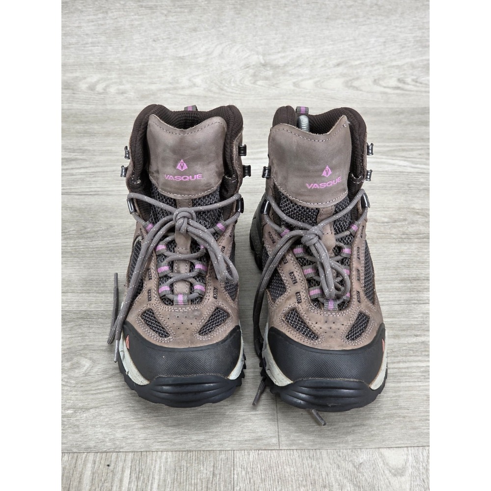 Vasque Breeze Women's Sz 7 M Hiking Boots Vibram Goretex 7479 Tan/Violet
